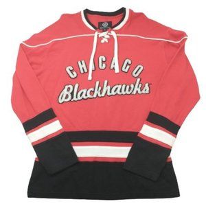 NHL Red and Black Crewneck Sweater